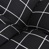 Палетни възглавници, 2 бр, черно каре, плат Оксфорд - Thumbnail 8