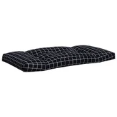 Палетни възглавници, 2 бр, черно каре, плат Оксфорд - Thumbnail 6