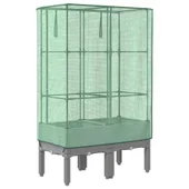 Повдигната леха с покривало,  80x40x140 см - Светлосив сандък - Thumbnail 6