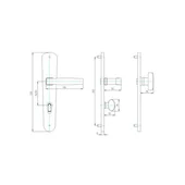 Дръжка за сервизна брава 70 мм шагрен Класико SONICO - Thumbnail 2