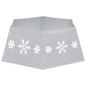 Пола за коледна елха, сребристо и бяло, Ø68x25 см - Thumbnail 5