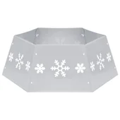 Пола за коледна елха, сребристо и бяло, Ø68x25 см - Thumbnail 2