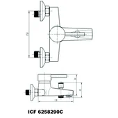 Стенен смесител за баня Кристи - INTER CERAMIC - Thumbnail 2