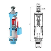 Универсален изпразващ механизъм за казанче NIKIPLAST-M - Thumbnail 2