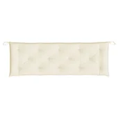 Възглавници за градински пейки 2 бр Кремавобял 150x50x7 см плат - VL361699 - Thumbnail 6