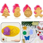 Форми резци за коледни сладки с бутало 4 бр. - Thumbnail 3