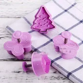 Форми резци за коледни сладки с бутало 4 бр. - Thumbnail 9