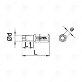 Накрайник квадрат 3х25мм CETA-FORM - Thumbnail 2