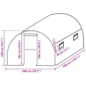 Резервно полиетиленово покривало за парник 2x3x2 м 6 м² зелено - Thumbnail 5