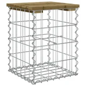 Градинска пейка габионен дизайн 33x31x42 см импрегниран бор - VL834328 - Thumbnail 5