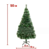 Коледна зелена елха с бели връхчета 180 см - Thumbnail 3