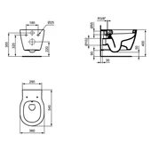 Конзолна тоалетна чиния с бидетна арматура Connect Vidima E772101 - Thumbnail 2