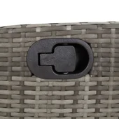 Накланяща се градинска пейка с възглавници сив полиратан - VL368228 - Thumbnail 8