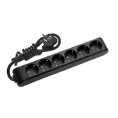 Разклонител 6 гнезда 1.5 м кабел черен PANASONIC - Thumbnail 1