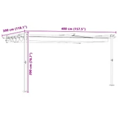 Шатра Крем 400 x 300 x 200 см Полиестер - Thumbnail 11