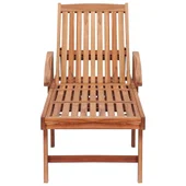 Шезлонг, тиково дърво масив - Thumbnail 3