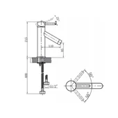 Стоящ смесител за баня Ескада INTER CERAMIC - Thumbnail 2