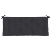 Възглавница за градинска пейка черна 120x50x7 см оксфорд плат - VL361590 - Thumbnail 4