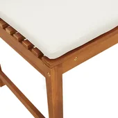 5 части комплект за градинска пейка с възглавници от акациево дърво - VL3329103 - Thumbnail 10