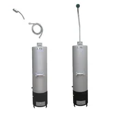 Бойлер на твърдо гориво със смесителна душ батерия 80 л сив ТУСИМА-Т - Thumbnail 1