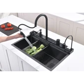 Комплект кухненска мивка 7547PVD Black + смесител 7567131MB INTER CERAMIC - Thumbnail 4