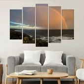 Дъга над океана - картина пано за стена - Thumbnail 3
