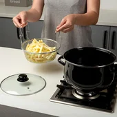 Емайлирана касерола с метална кошница за пържени картофи 24 см NAVA - Thumbnail 6