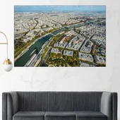 Париж от птичи поглед - картина пано за стена - Thumbnail 1