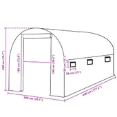 Резервно полиетиленово покривало за парник 2x4.5x2 м (9 м²) зелено - Thumbnail 5
