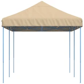Сгъваема парти шатра, pop-up, бежова, 580x292x315 см - Thumbnail 4