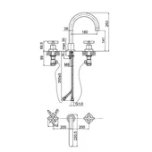 Стоящ смесител за вграждане Vicenza FORMA VITA - Thumbnail 2