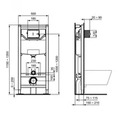 Структура за вграждане с тоалетна чиния и бутон i.Life S IDEAL STANDARD - Thumbnail 6