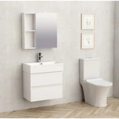 Шкаф за баня Compact 5845W с мивка 6036W INTER CERAMIC - Thumbnail 2