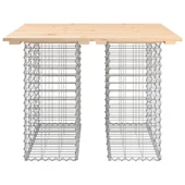 Градинска пейка габионен дизайн 100x102x72 см бор масив - VL834368 - Thumbnail 3