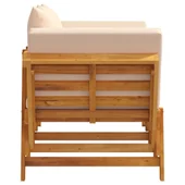 Градинска пейка с възглавници 2-в-1, акация масив - VL367581 - Thumbnail 6