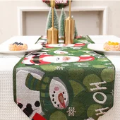 Коледен тишлайфер Дядо Коледа и Снежко 34x180 см - Thumbnail 2