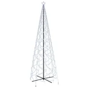 Коледна елха конус, 1400 LED светлини - бели - 500 см - Thumbnail 2