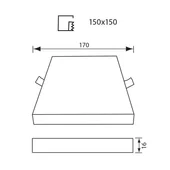 LED панел QUADRA LED- 24W- 2400LM- БЯЛ- 4000K - Thumbnail 2