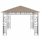 Шатра с мрежа против комари, 3x3x2,73 м, таупе, 180 г/м² - Thumbnail 3