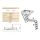 Таванска стълба 3 части 60x120 см TERMO OMAN - Thumbnail 5