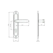 Дръжка за секретна брава 90 мм месинг Силистра SONICO - Thumbnail 2