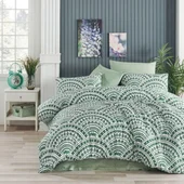 Двоен спален комплект 4 части Зелени мотиви ANATOLIA TEX - Thumbnail 1