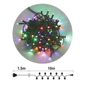 Гирлянд 100 разноцветни LED лампички 10м черен кабел ENIGMA - Thumbnail 1