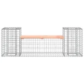 Градинска пейка габион 183x41x60,5 см дугласко дърво масив - VL834388 - Thumbnail 5