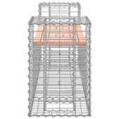 Градинска пейка габион 183x41x60,5 см дугласко дърво масив - VL834388 - Thumbnail 4