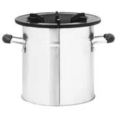 Къмпинг печка на дърва, сребриста, 45,5x33x25,5 см, стомана - Thumbnail 6