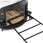 Къмпинг печка на дърва, сребриста, 45,5x33x25,5 см, стомана - Thumbnail 8