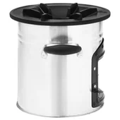 Къмпинг печка на дърва, сребриста, 45,5x33x25,5 см, стомана - Thumbnail 5