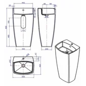 Масивен умивалник за баня - icb 5042w - Thumbnail 2