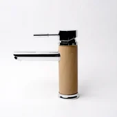 Смесител за умивалник хром-дървесен INTER CERAMIC - Thumbnail 3